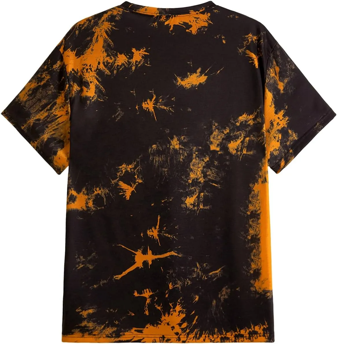 Verdusa Men's Tie Dye Short Sleeve Round Neck Graphic Tee Tops