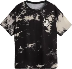 Verdusa Men's Tie Dye Short Sleeve Round Neck Graphic Tee Tops