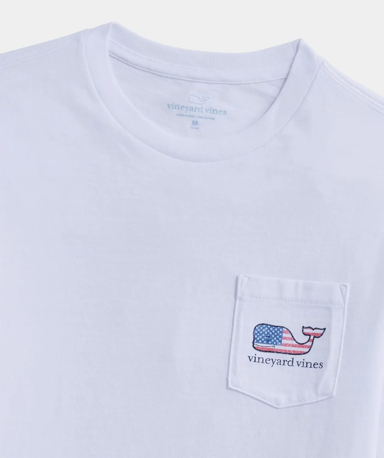 vineyard vines Boys' Flag Whale Short-Sleeve Pocket T-Shirt
