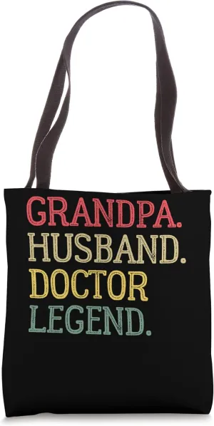 Vintage Grandpa Husband Doctor Legend Tote Bag