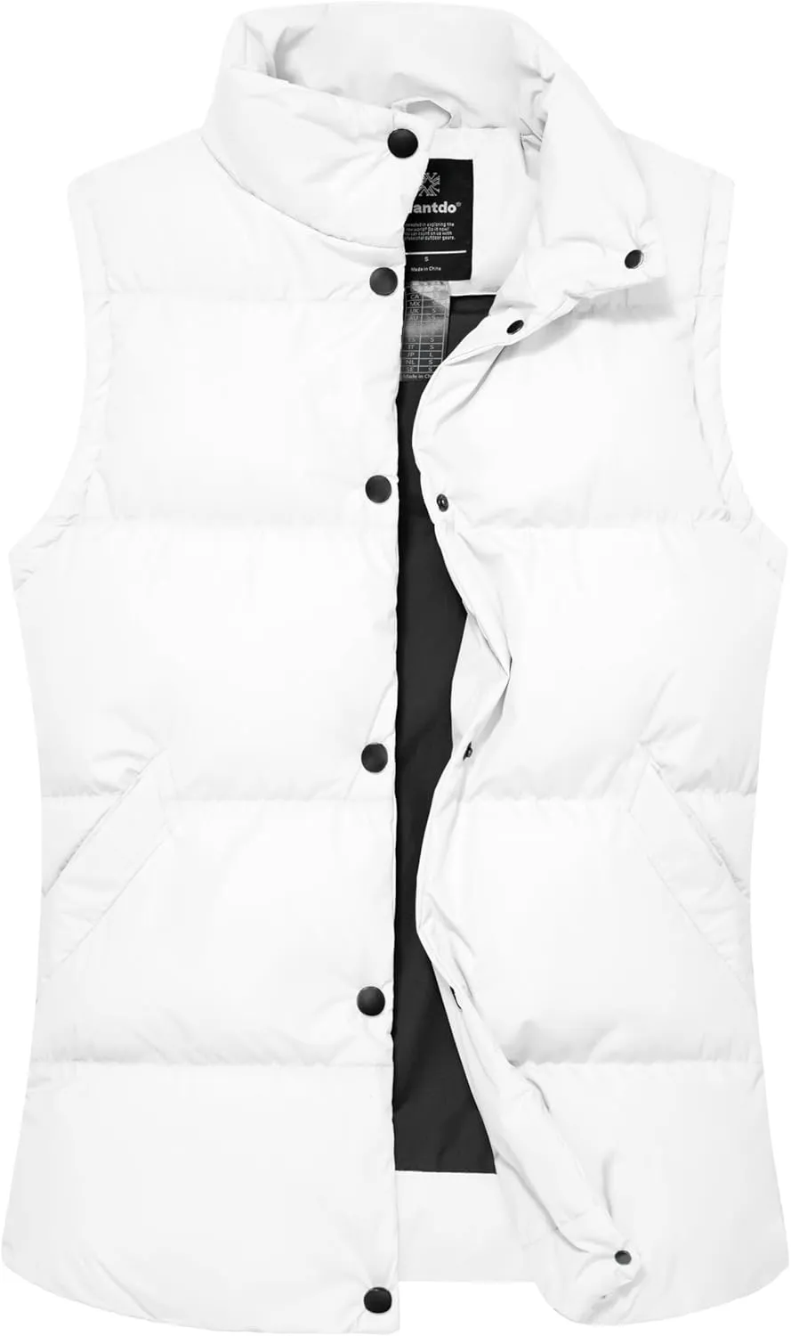wantdo Women's Puffer Vests Thicken Winter Vest Outerwear Warm Puffy Vest