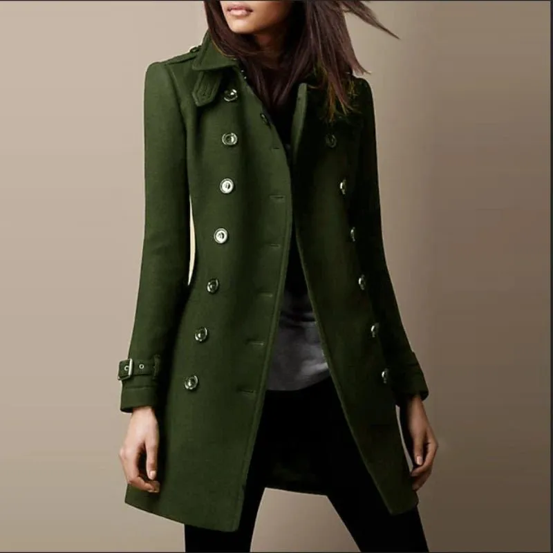 Wear Elegant with Women's Vintage Long Sleeve Coats