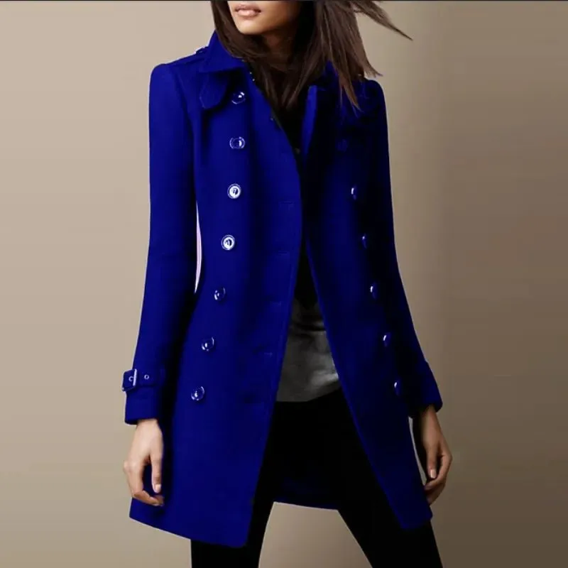 Wear Elegant with Women's Vintage Long Sleeve Coats