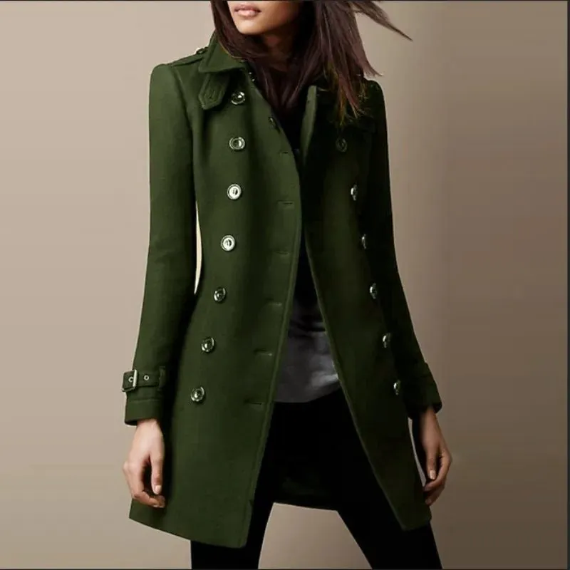 Wear Elegant with Women's Vintage Long Sleeve Coats
