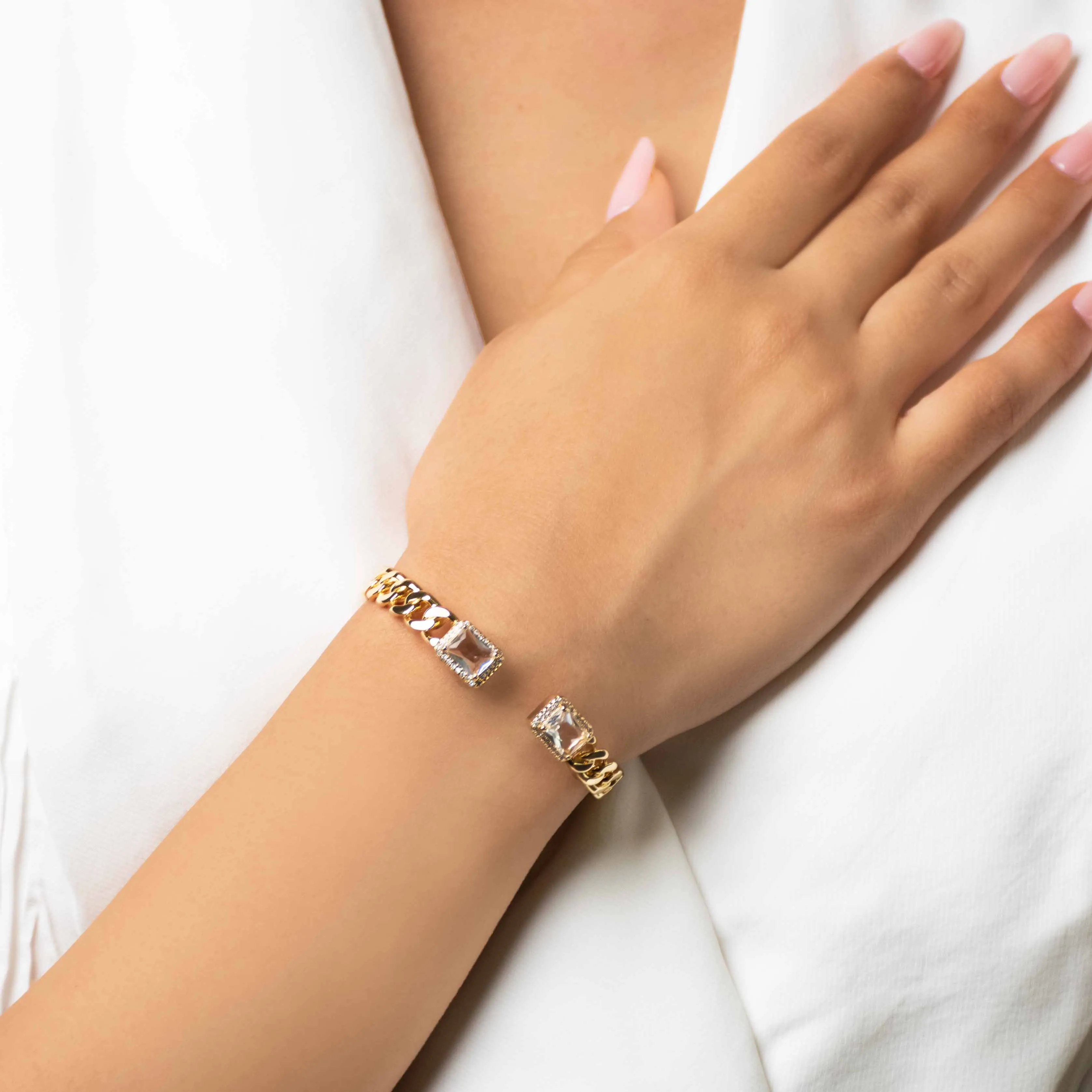 White Loop Bangle