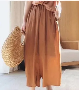 Wide Leg Culottes Trouser
