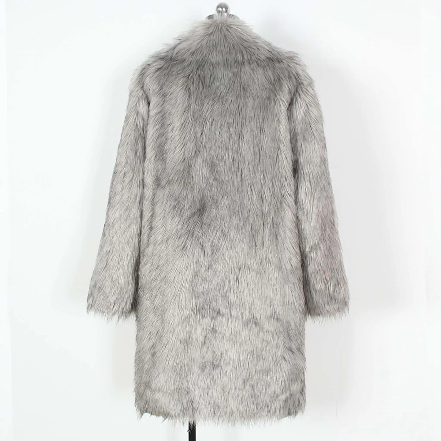 Winter Coats for Women Long Faux Fur Cardigan Leopard Print Fuzzy Jacket Fleece Trench Coat Elegant Cardigan Coat