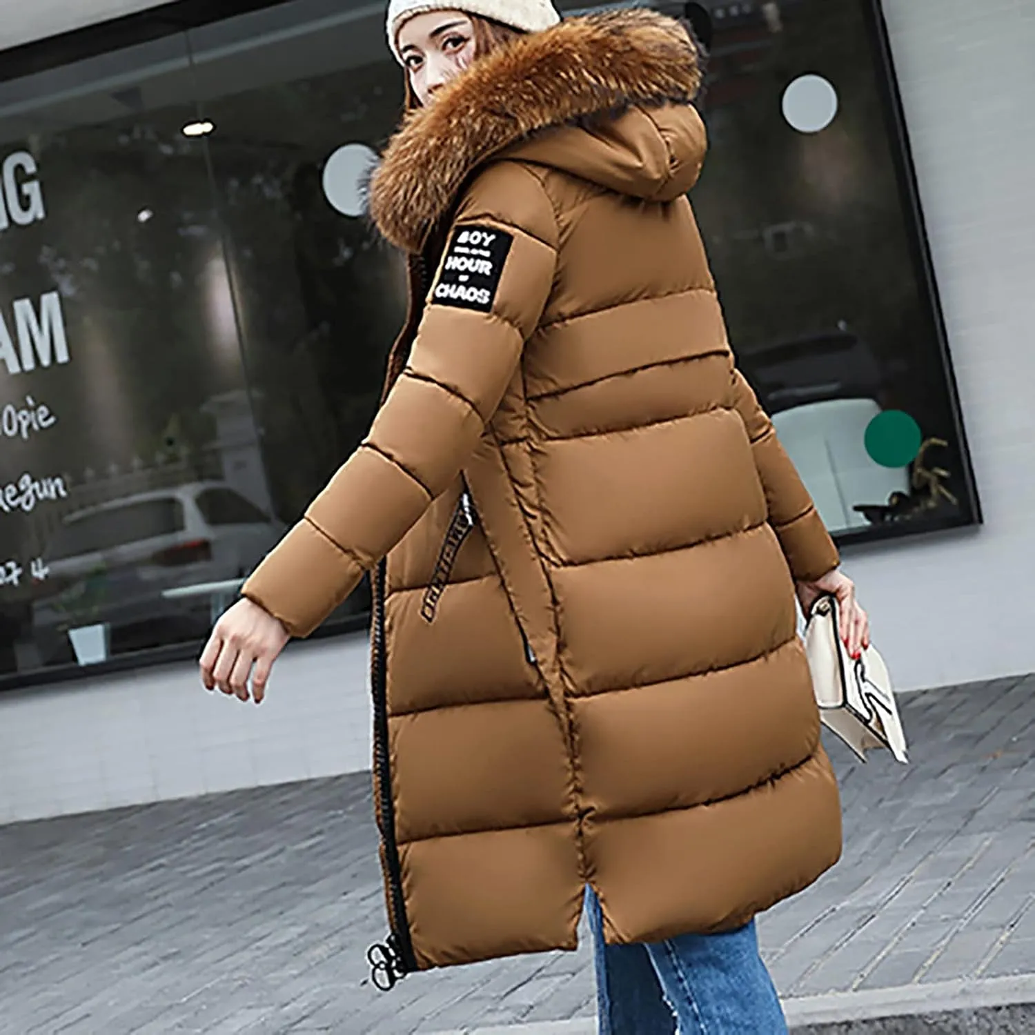 Winter Jackets for Women Long Puffer Down Jacket Thick Warm Coat Outerwear 2023 Hooded Fur Collar Coat Fashion Clothes
