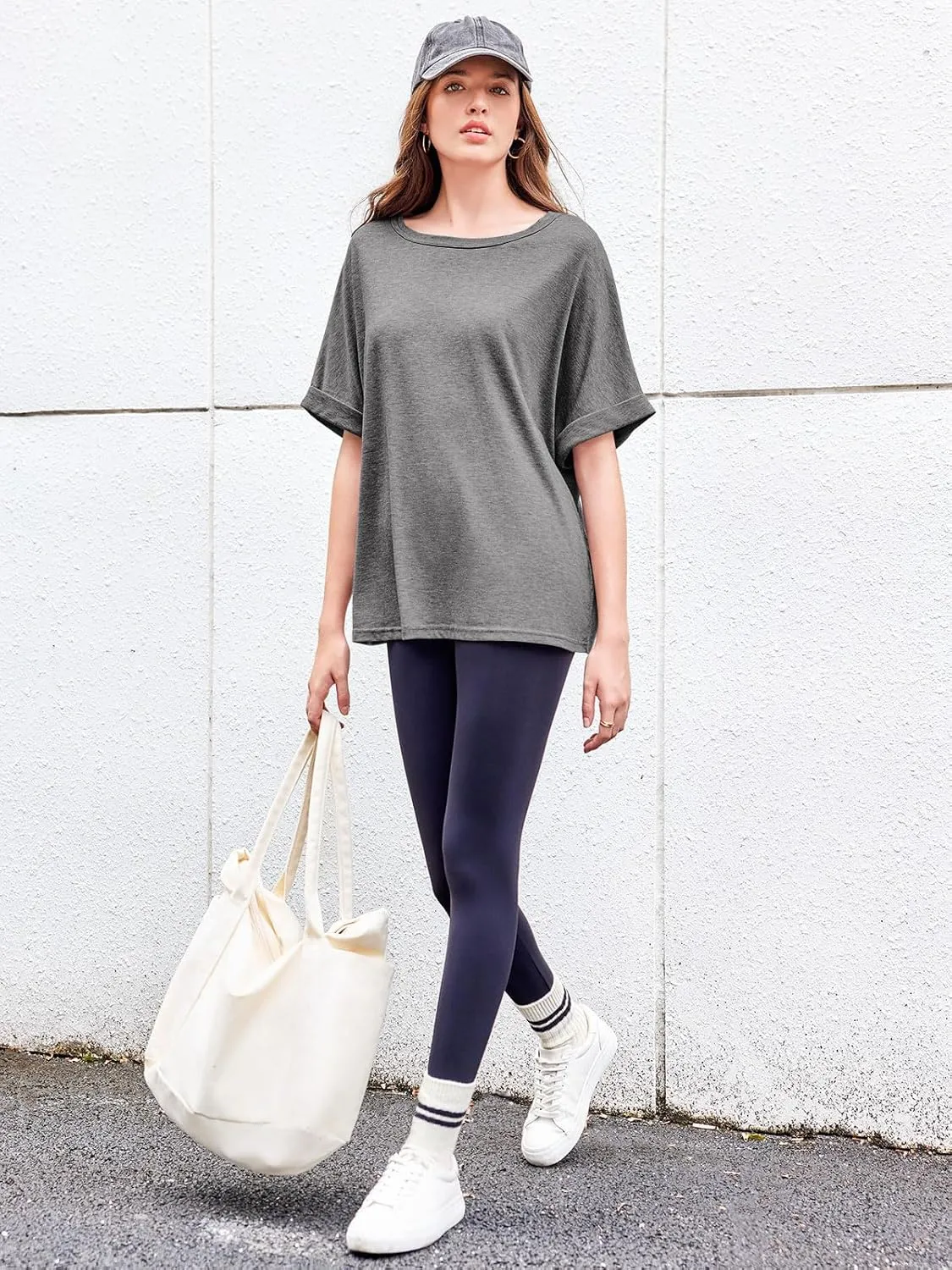 Women Oversized T-Shirt Summer Casual Short Sleeve Loose Tee Tops