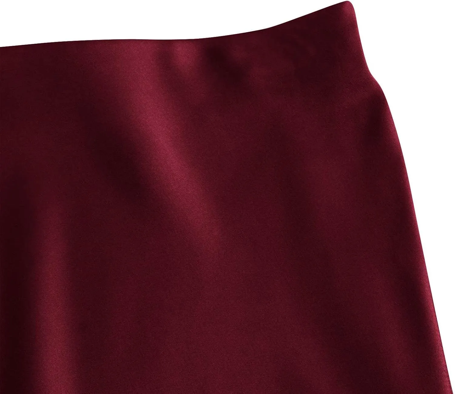 Women Satin Basic Midi Skirt Bodycon High Waist Pencil Skirts Elegant Casual Slim Fit Work Skirt for Going Out