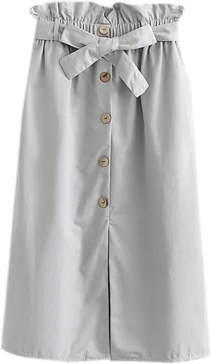 Women Summer High Waist Skirt Elegant Casual Vintage Pleated A-line Button Front Midi Skirt with Belt