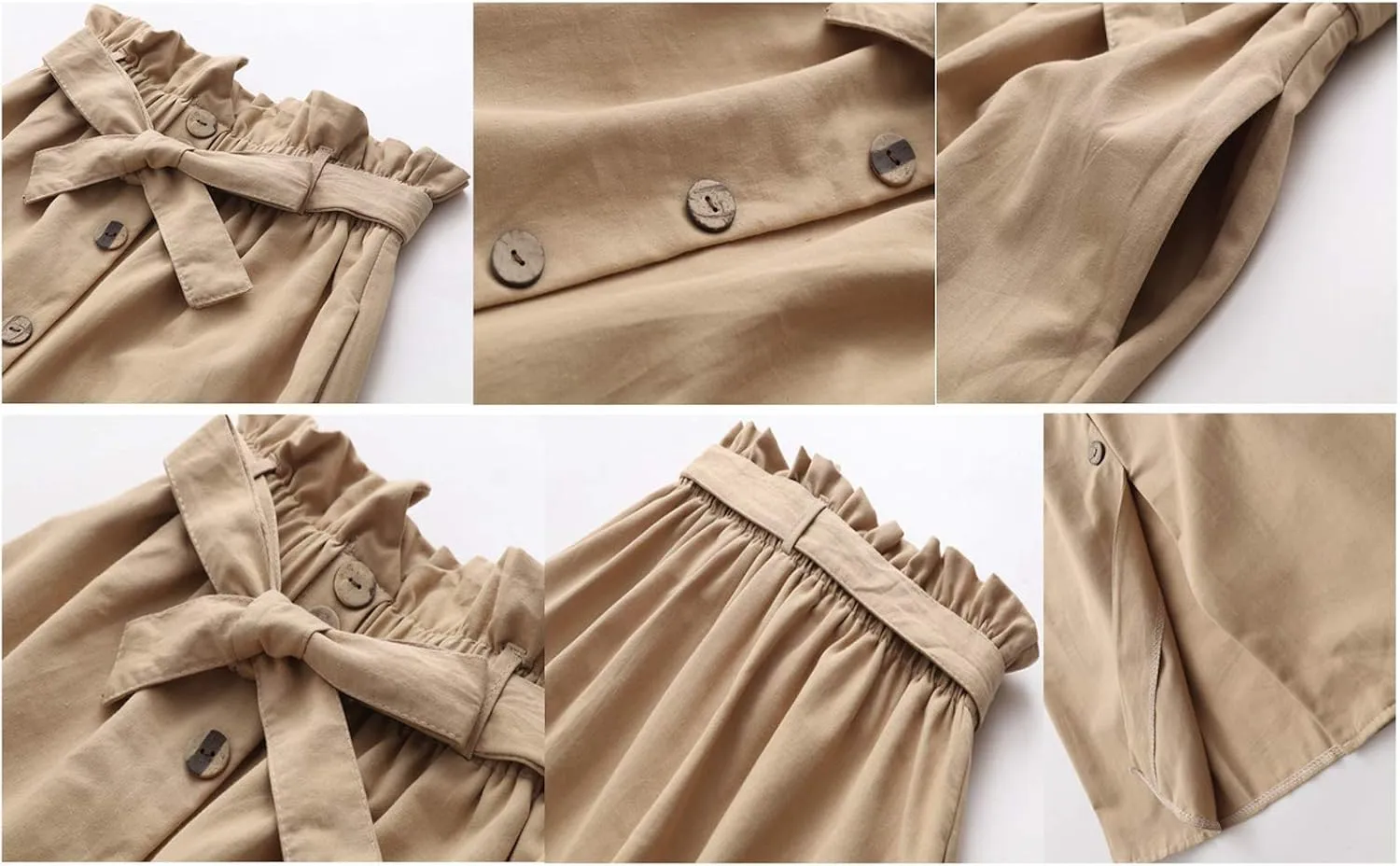 Women Summer High Waist Skirt Elegant Casual Vintage Pleated A-line Button Front Midi Skirt with Belt