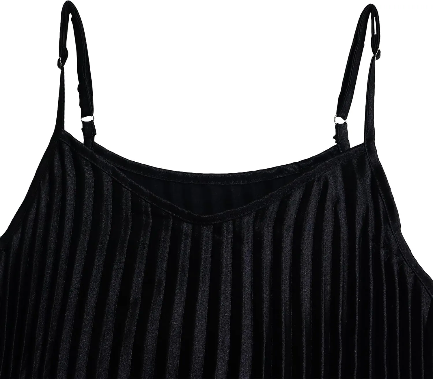 Women's Camisole Pleated V Neck Dress 2024 Casual Loose Swing Midi Summer Sexy Fashion Sleeveless Dress S-3XL