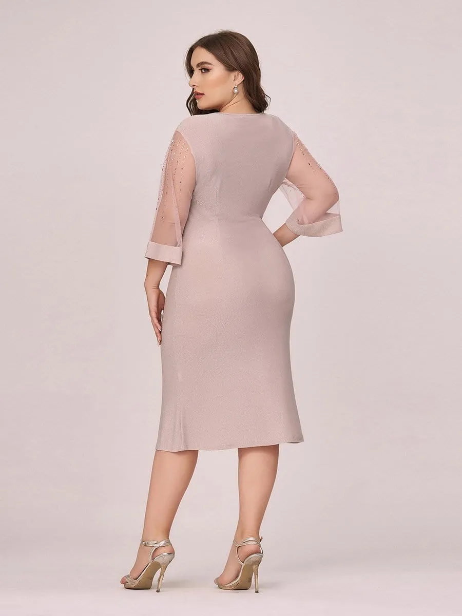 Women's Casual Bodycon Knee-Length Plus Size Casual Work Dress