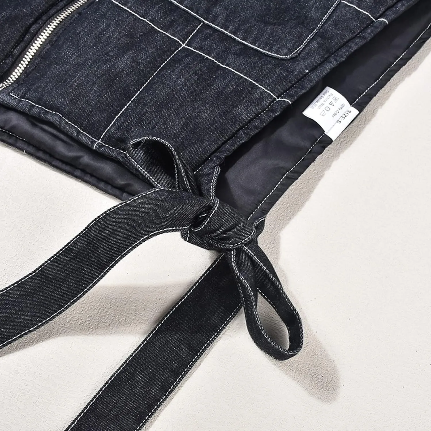 Womens Causal Sleeveless Hooded Denim Vest Zipper Padded Vest Relax Fit Jean Vest Outwear Cropped Vest Jacket