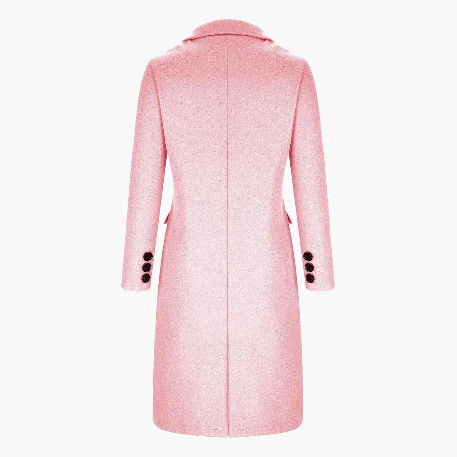 Womens Fashion Long Blazer Business Casual Double Breasted Trench Coats Notched Lapel Long Sleeve Outerwear