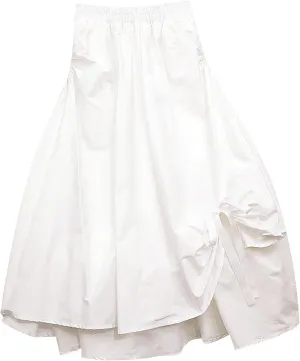 Womens Irregular A Line Midi Skirt with Big Swing Summer Casual Skirt Pencil Skirts for Women