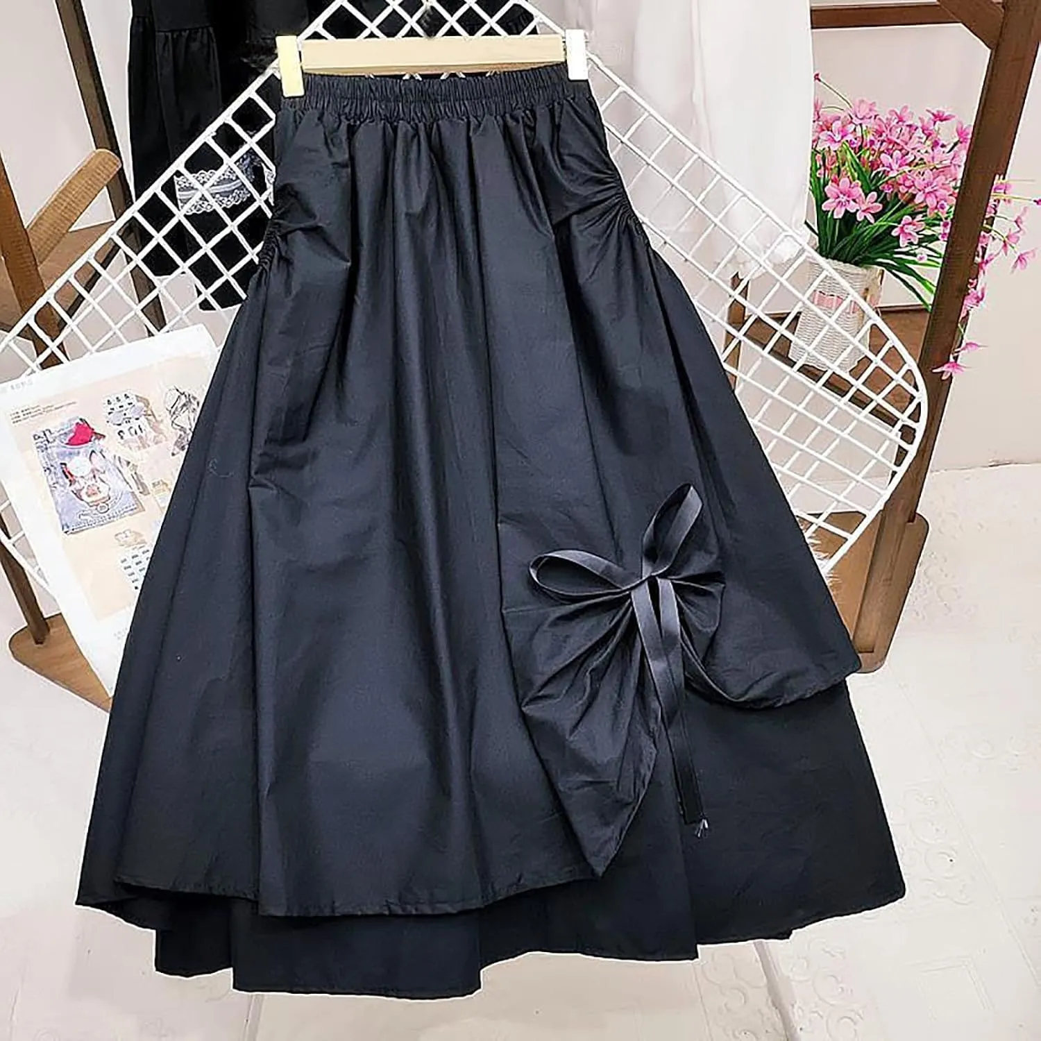 Womens Irregular A Line Midi Skirt with Big Swing Summer Casual Skirt Pencil Skirts for Women