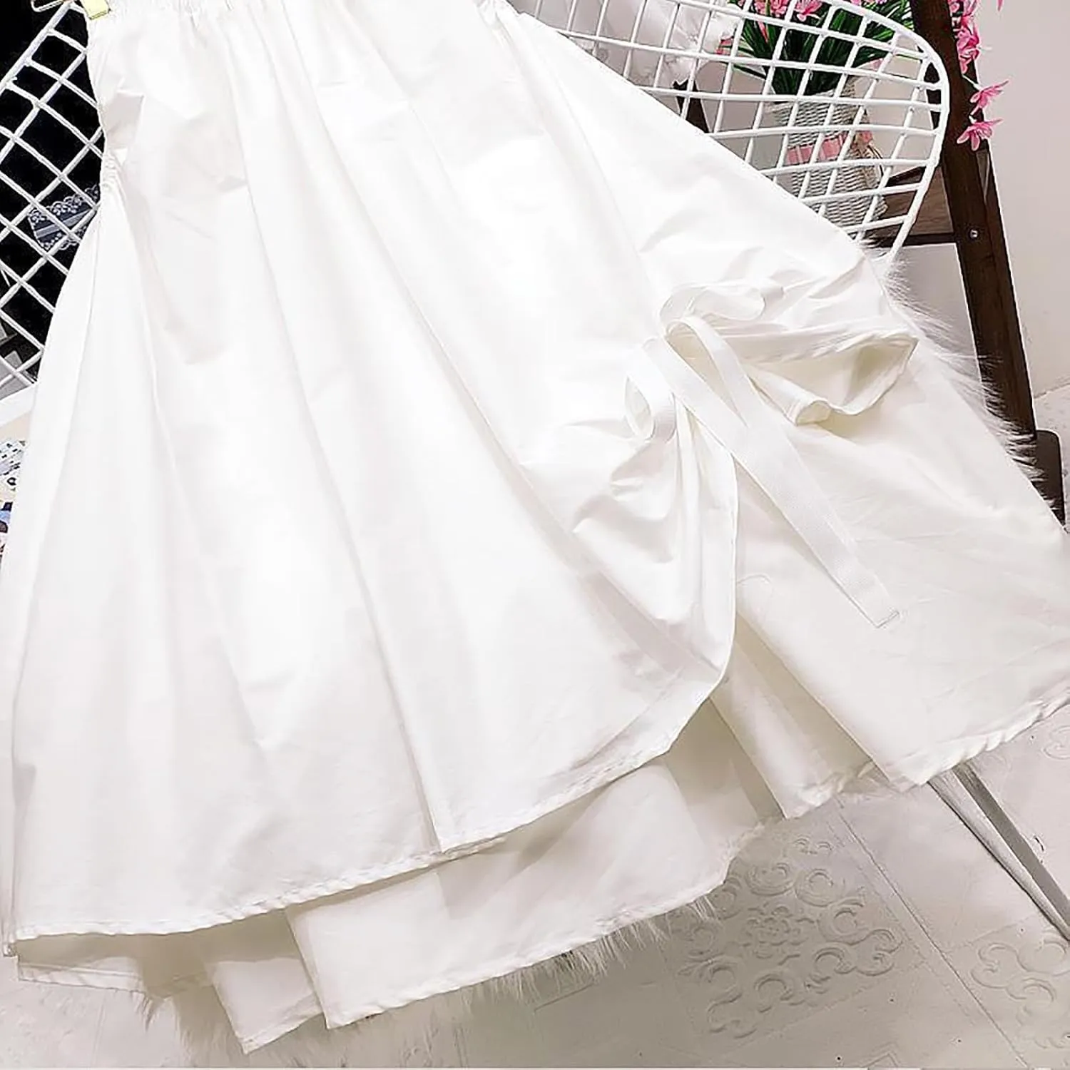 Womens Irregular A Line Midi Skirt with Big Swing Summer Casual Skirt Pencil Skirts for Women