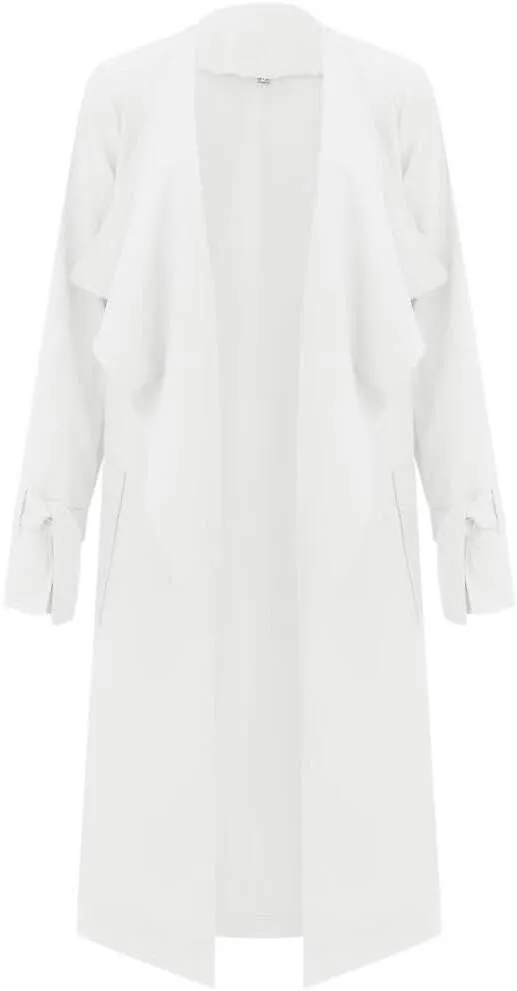 Women's Long Sleeve Open Front Casual Jackets Trendy Lapel Collar Lightweight Blazer