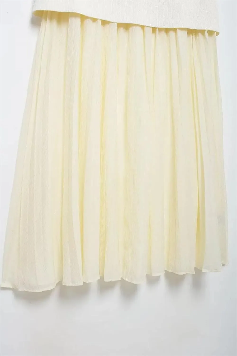 Women's Pleated Knit Skirt Elastic High Waist Midi A Line Skirt Basic Office Elegant Casual Skirt
