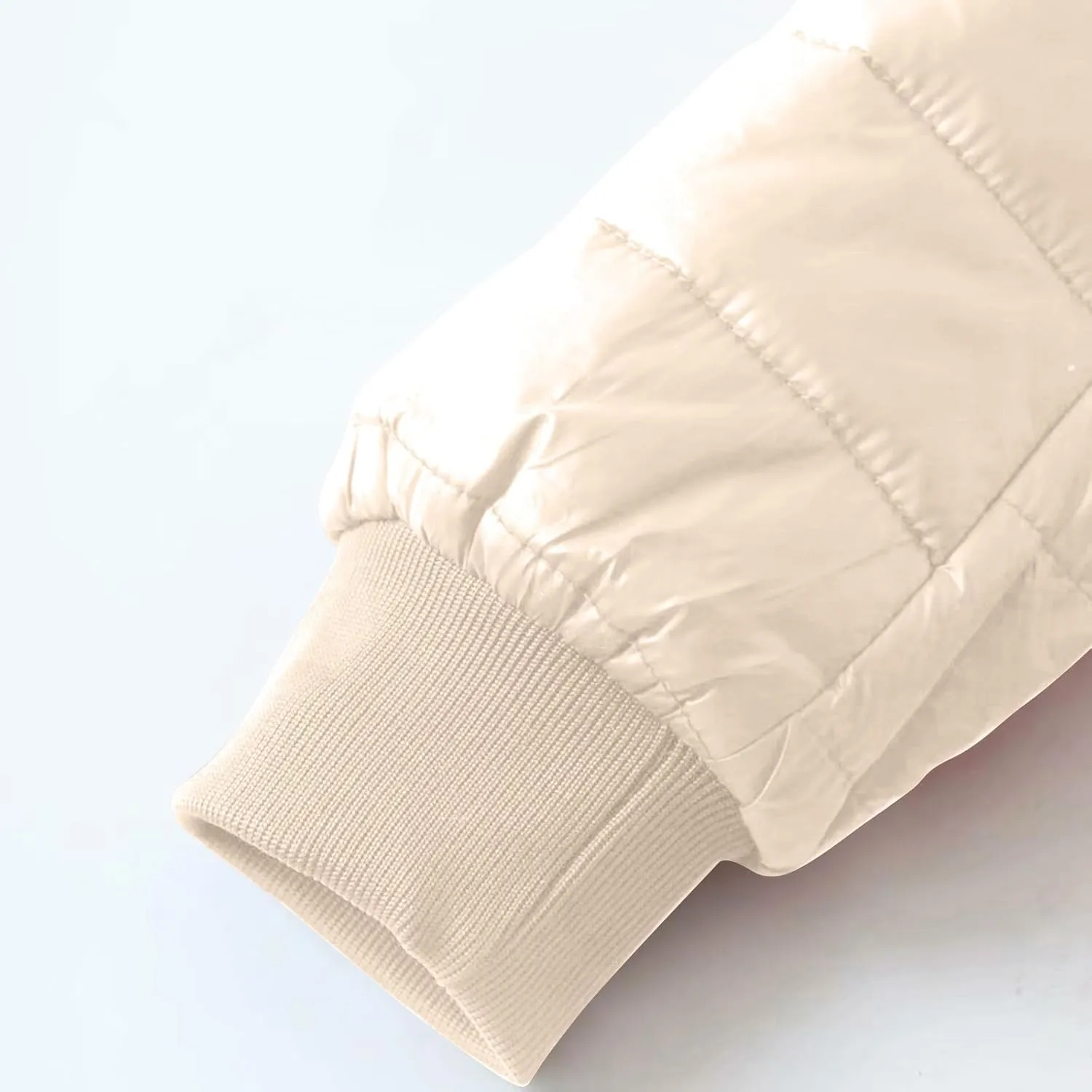 Womens Quilted Jackets Fleece Lined Zip Up Hoodie Jacket Padded Cotton Winter Lamb Coat Warm Sweater Coats