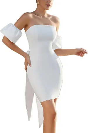 Women's Spaghetti Straps Short Wedding Dress for Bride Sexy Bridal Gown Above Knee Mini Bridal Shower Dresses