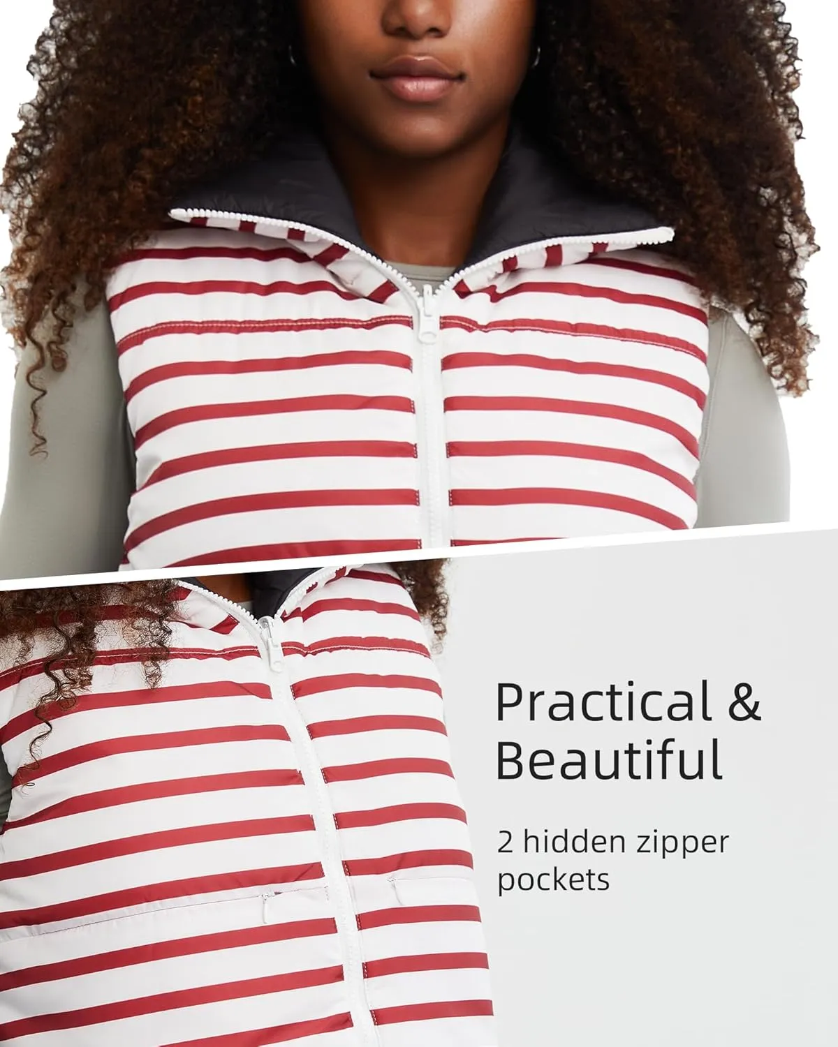 Xeoxarel Women's Crop Puffer Vest with Pockets (XS-XXL)