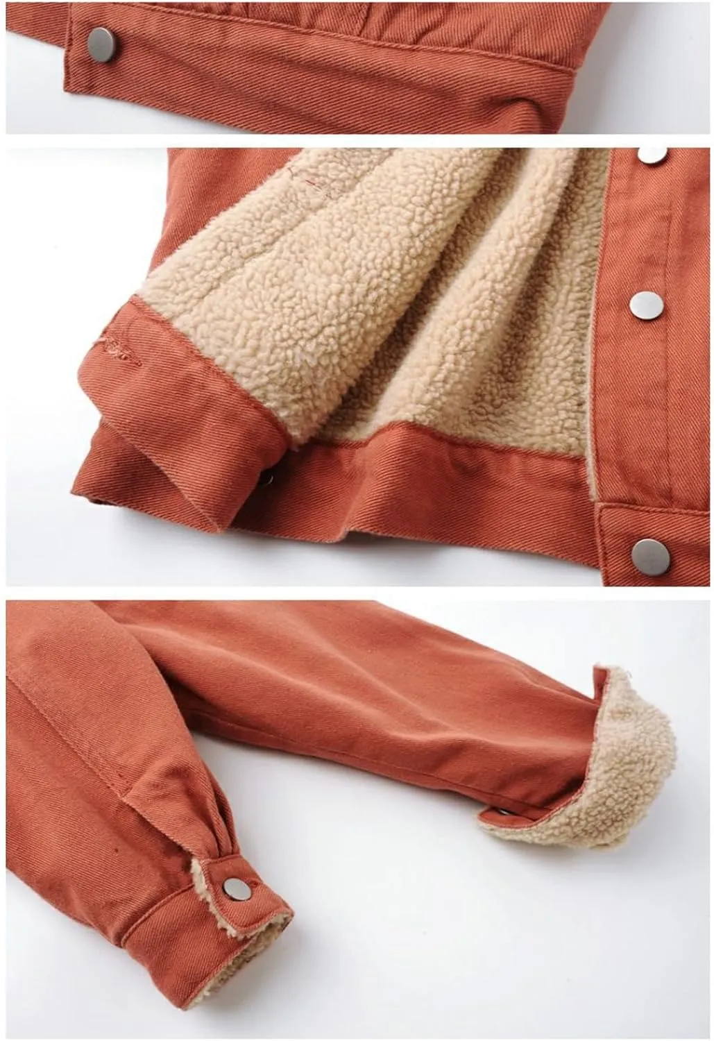 yardsong Denim Jackets for Women Winter Warm Fuzzy Fleece Lined Jean Coats Button Down Lapel Collar Trucker Outerwear