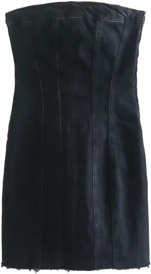 YELLOOP Y2k Mini Dress Denim Tube Dress for Women Trendy Club Dresses for Women Going Out Dresses for Women