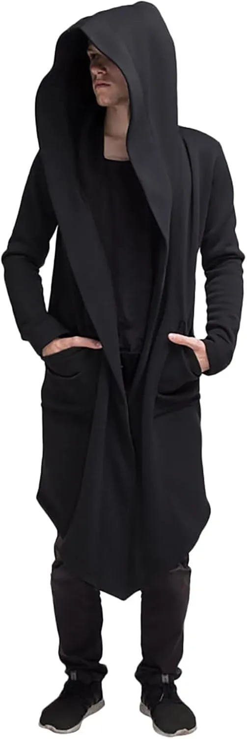Ymosrh Light Rain Jacket Mens Men's Slim Long Hooded Cardigan Warm Woolen Coat Jacket Jackets for Men Waterproof