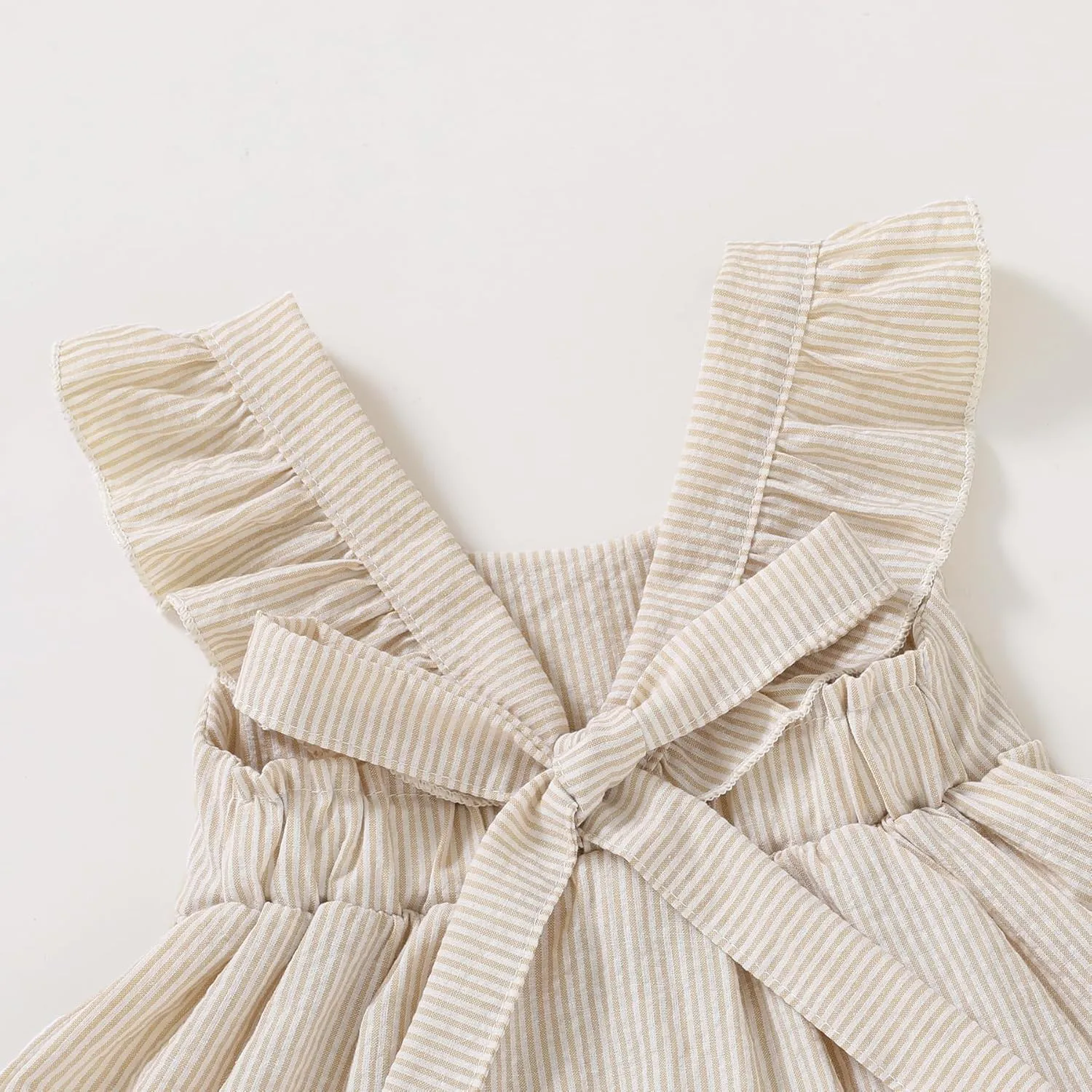 YOUNGER TREE Toddler Baby Girls Dress Summer Ruffle Sleeve Halter Casual Kids Beach Sundress